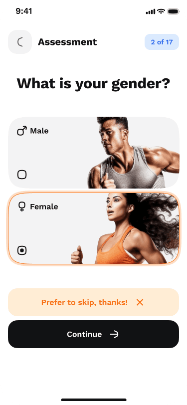Onboarding scherm