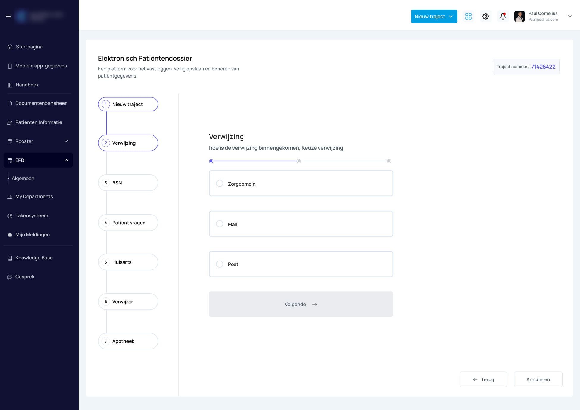EPD Behandeltrajecten