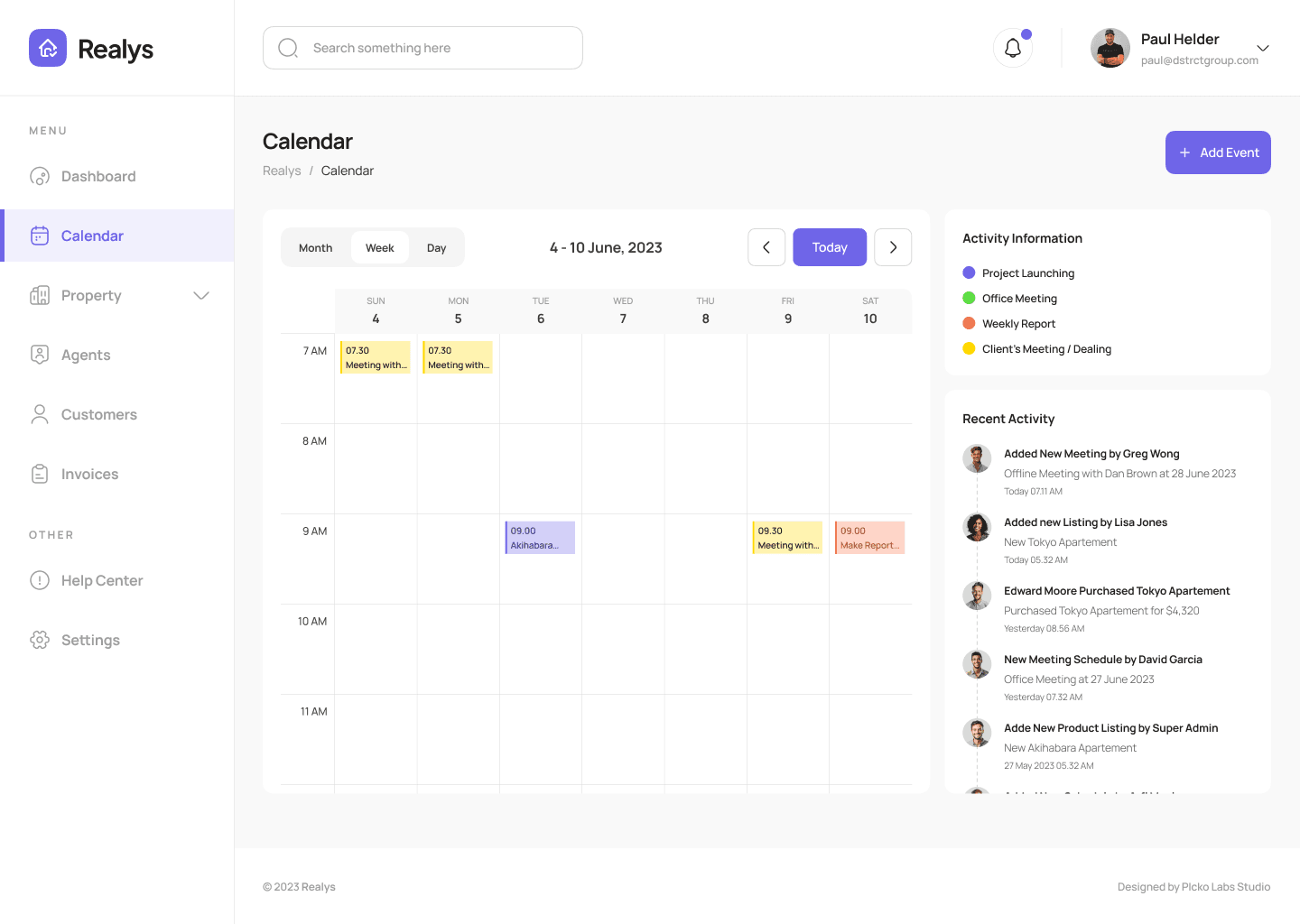 Agenda weekweergave
