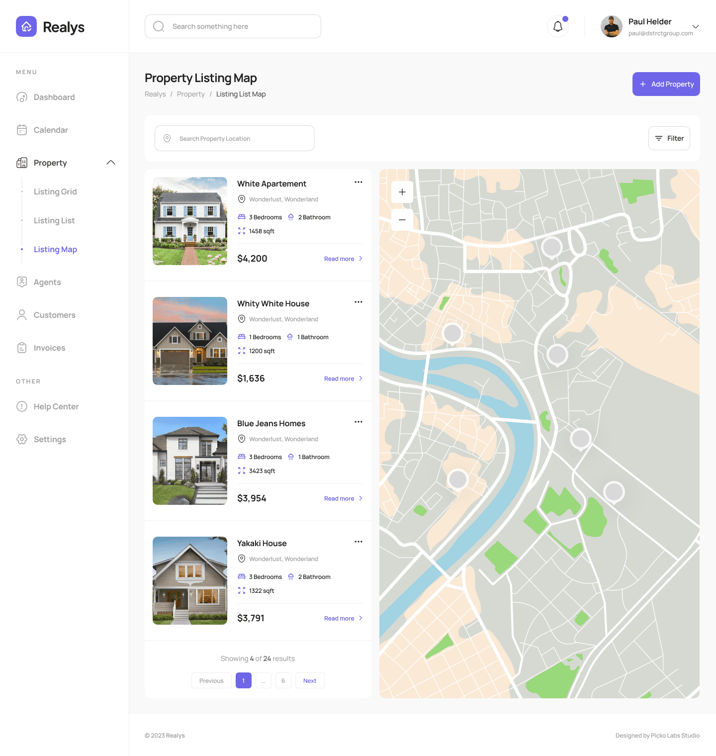 Woningen op kaart