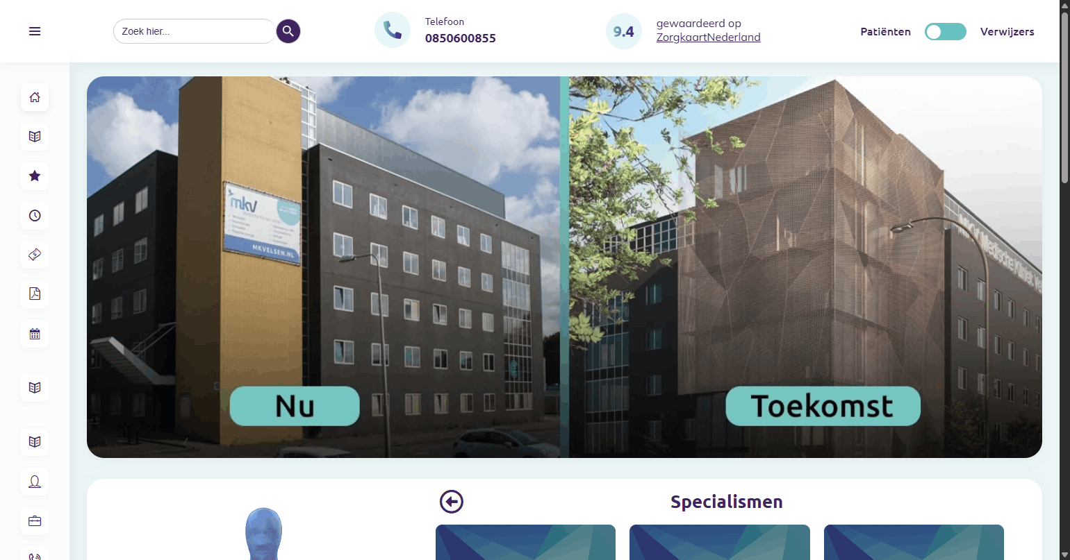 Voorbeeld van een website gemaakt door DSTRCT Solutions 3