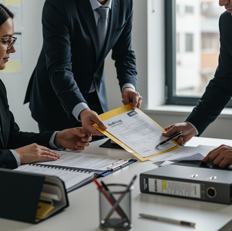 Dashboard voor compliance software met audit trail