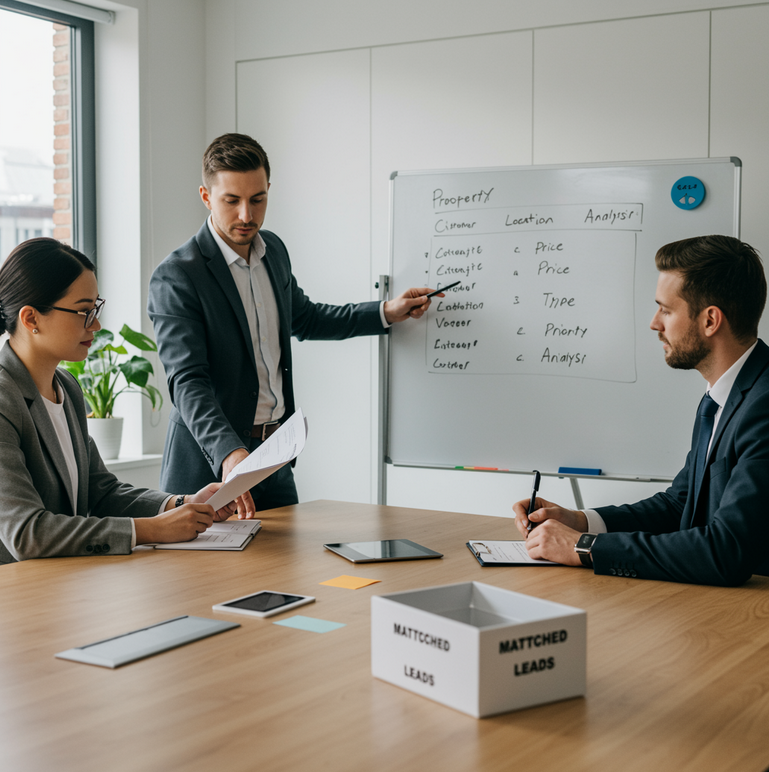 Dashboard vastgoed matching software met realtime koppelingen
